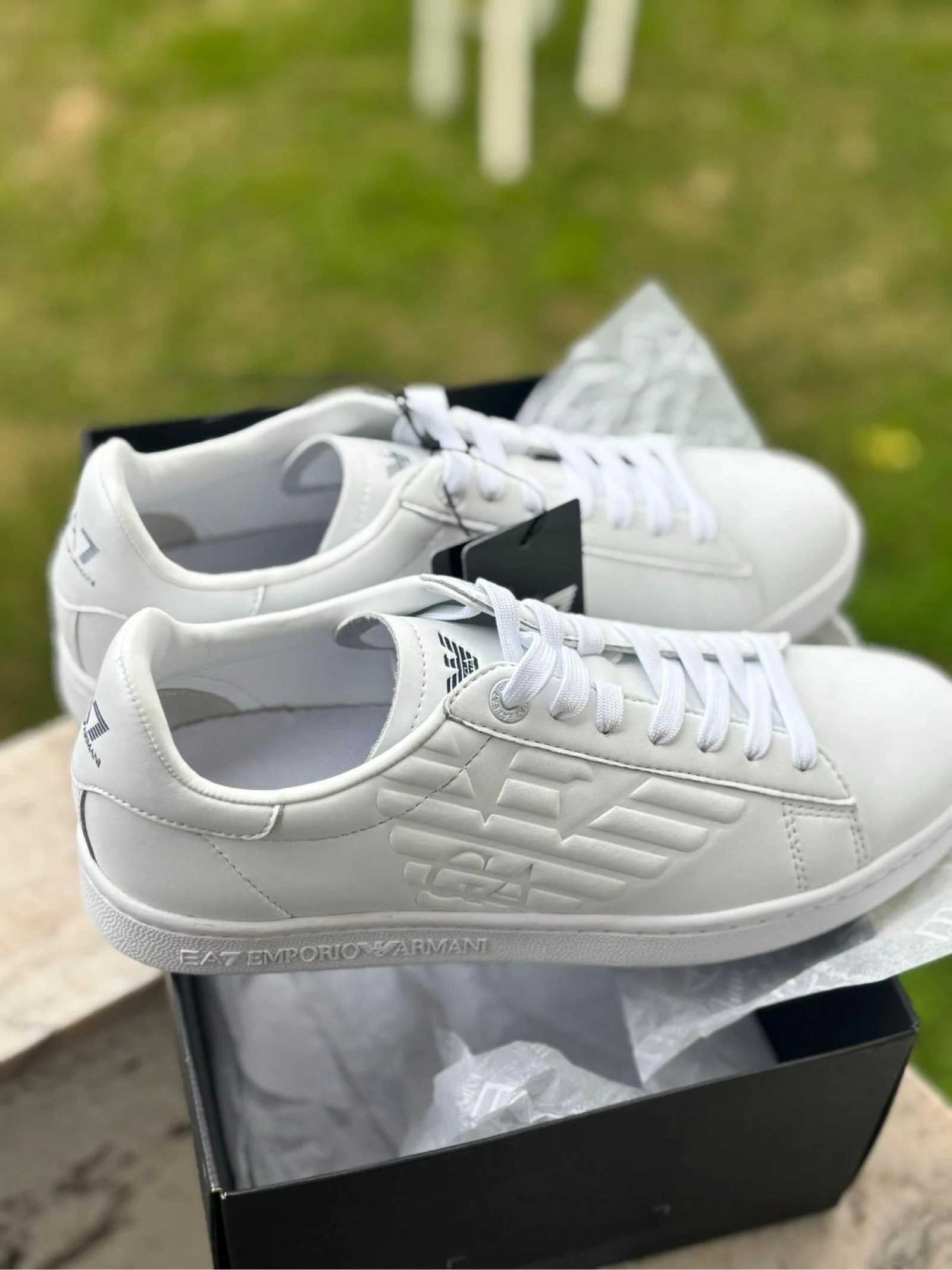 EA7 Emporio Armani Zapatillas Blancas Hombre | Nuevas con Caja y Etiqueta – photo 5